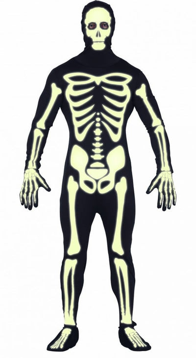 ADULT (FLUORESCENT  BLACK SKELETON 52-54 L (79340)