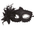 BLACK MASK WITH FLOWERS (12954)