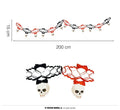 HALLOWEEN FANTASY GARLAND SKULL,     15X (19650)