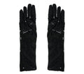 BLACK SEQUIN GLOVES 39 CMS HQ (17863)