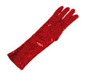 RED SEQUIN GLOVES 39 CMS HQ (17864)