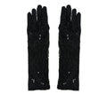 BLACK SEQUIN GLOVES 39 CMS HQ (17863)