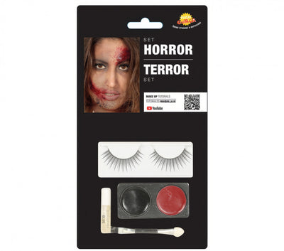 SET EYE MAKEUP BLACK/RED (15715)