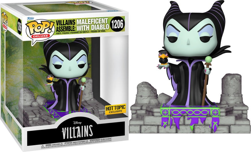 Funko Pop Deluxe Disney Villains Maleficent Collectibles Figure Toy with Diablo