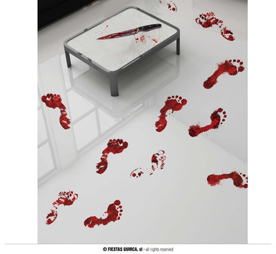 ADHESIVE BLOOD FOOTPRINTS, 2 X 25X70 CMS. (24690)