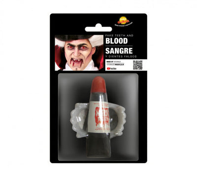VAMPIRE TEETH WITH BLOOD 15 ML (13046)
