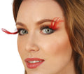 RED FEATHER EYELASHES (15064)