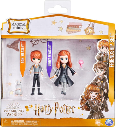 Wizarding World - Magical Minis - Ron And Ginny Weasley Friendship Set With Collectible Toy Figures And 2 Creatures