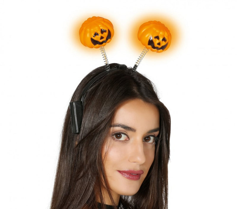 PUMPKIN HEADBAND WITH LIGHT (16902)