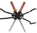 2 SHOULDER SAMURAI SWORDS 55 CM (17414)