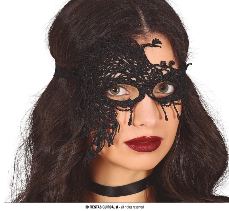 BLACK LACE MASK (12029)